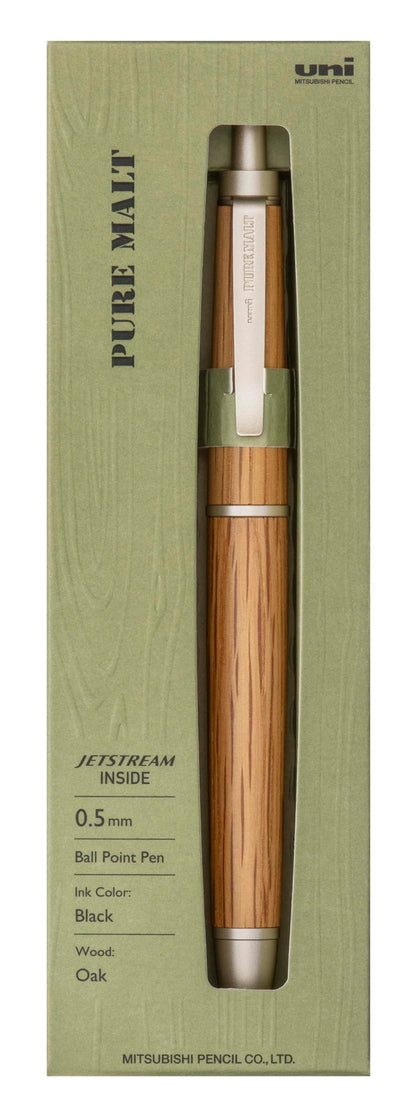 Mitsubishi Pencil Pure Malt Jetstream Ballpoint Pen Natural Wood 0.5mm
