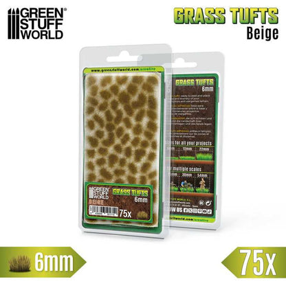 Green Stuff World Grass Tufts 6mm Beige for Model Kits