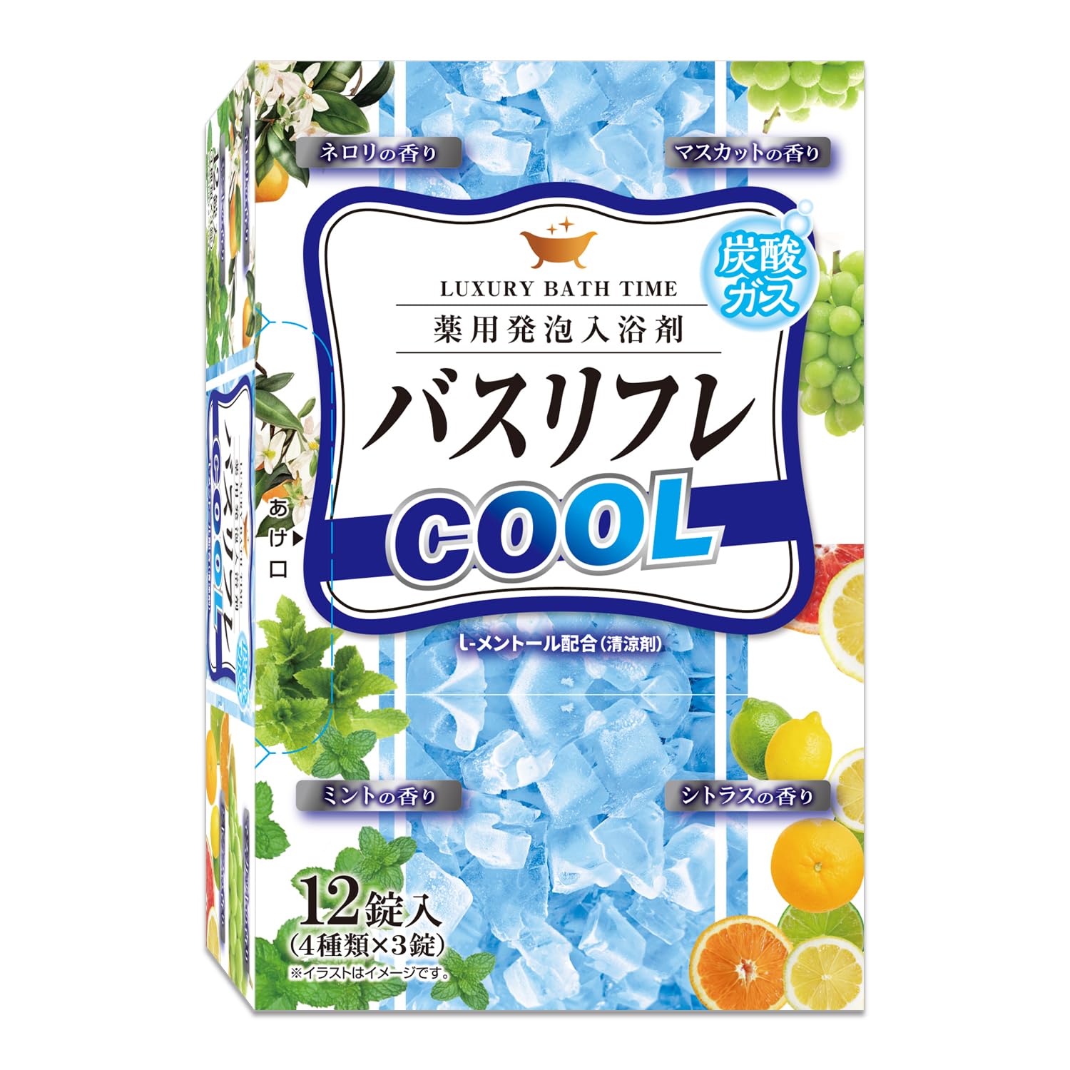 Lion Chemical Cool Bath Tablets with L-Menthol 12 Tablets