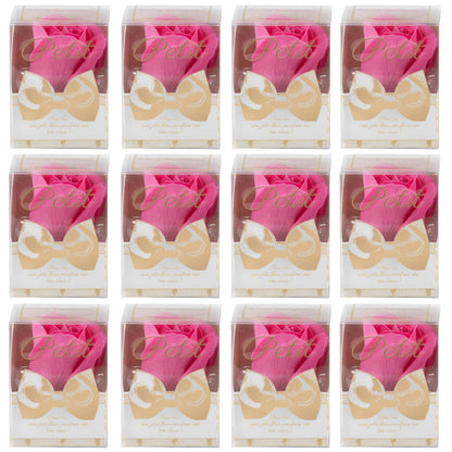 Q-FLA Bath Soak Soap Flower Set of 12 Pink Roses Gift