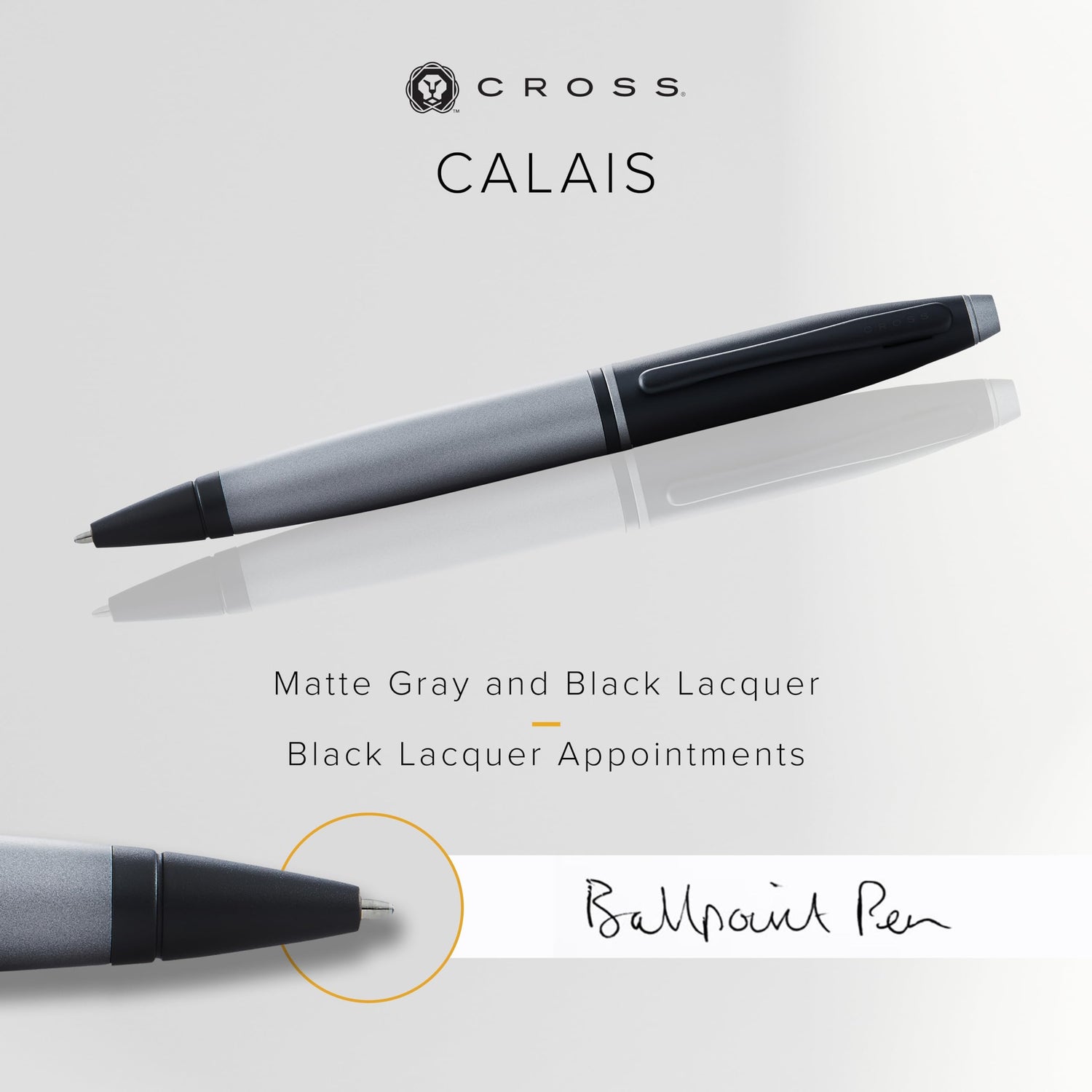 Cross Ballpoint Pen Matte Gray Smooth Writing Experience