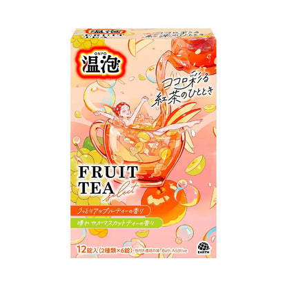 Onpo Fruit Tea Bath Soak Assortment 12 Tablets Natural Relaxation