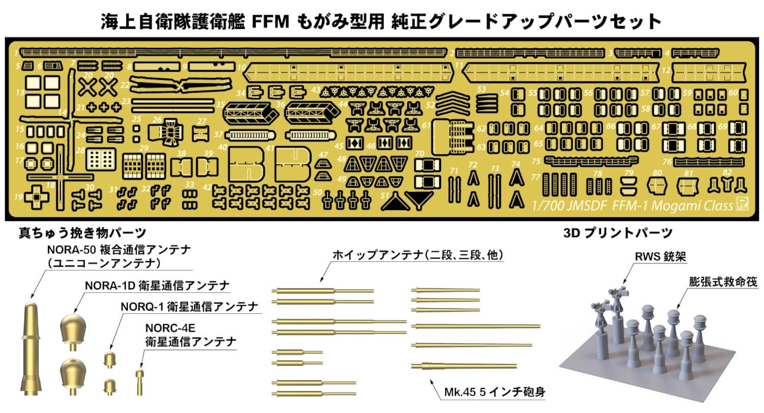 PIT-ROAD 1/700 Scale Model Parts for JMSDF Mogami-Class Destroyer