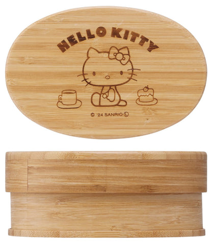 Skater Bamboo Lunch Box 600ml with Dividers and Belt for On-the-Go Meals