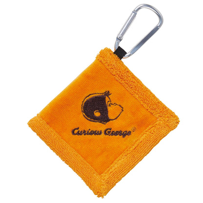 Marushin Golf Towel Featuring Curious George with Carabiner