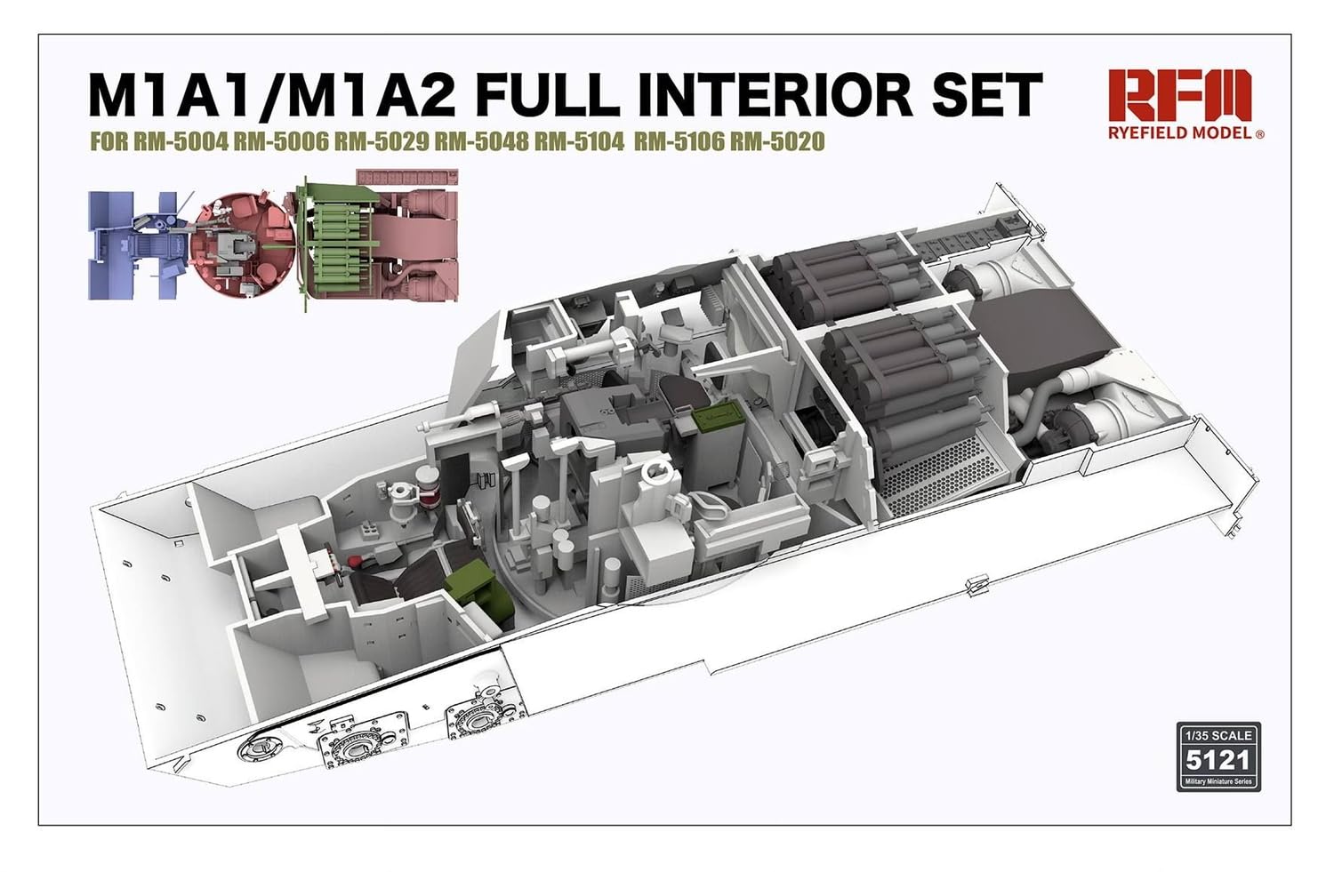 Rye Field Model 1/35 M1A1/M1A2 Abrams Full Interior Set