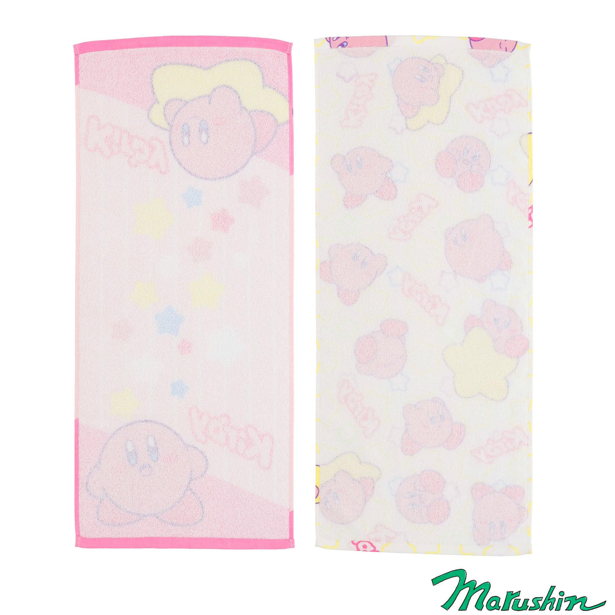 Marushin Face Towel Set featuring Nintendo Kirby Star Parade