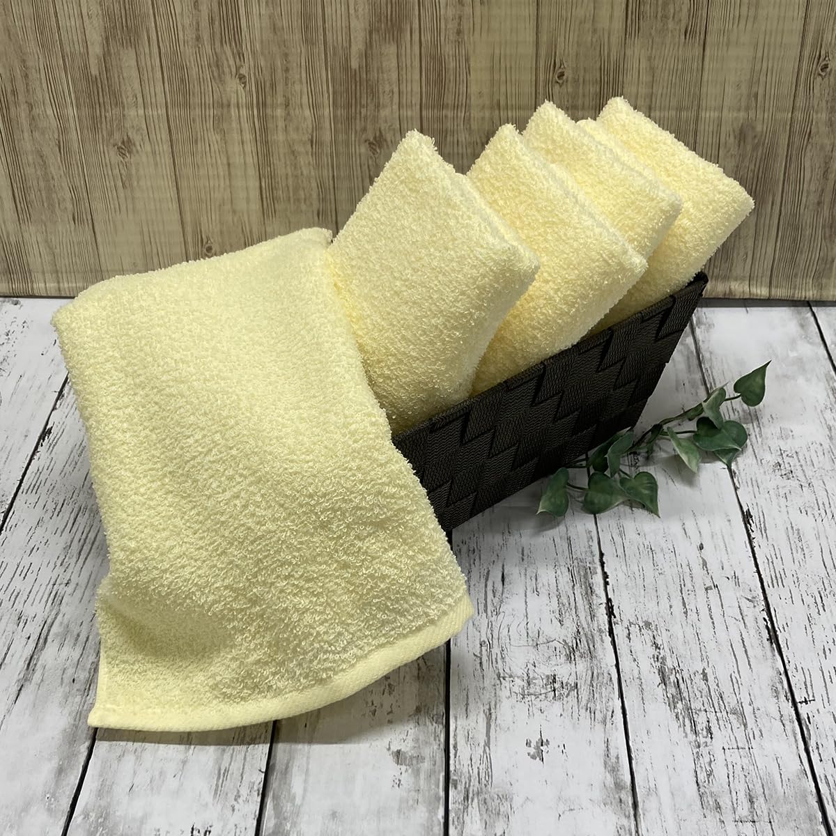 IMAMURA Face Towel Set Cream Color Soft Absorbent 34x85cm