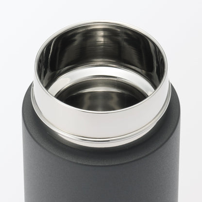 MUJI Vacuum Insulated Bottle Flat Type 350mL Black