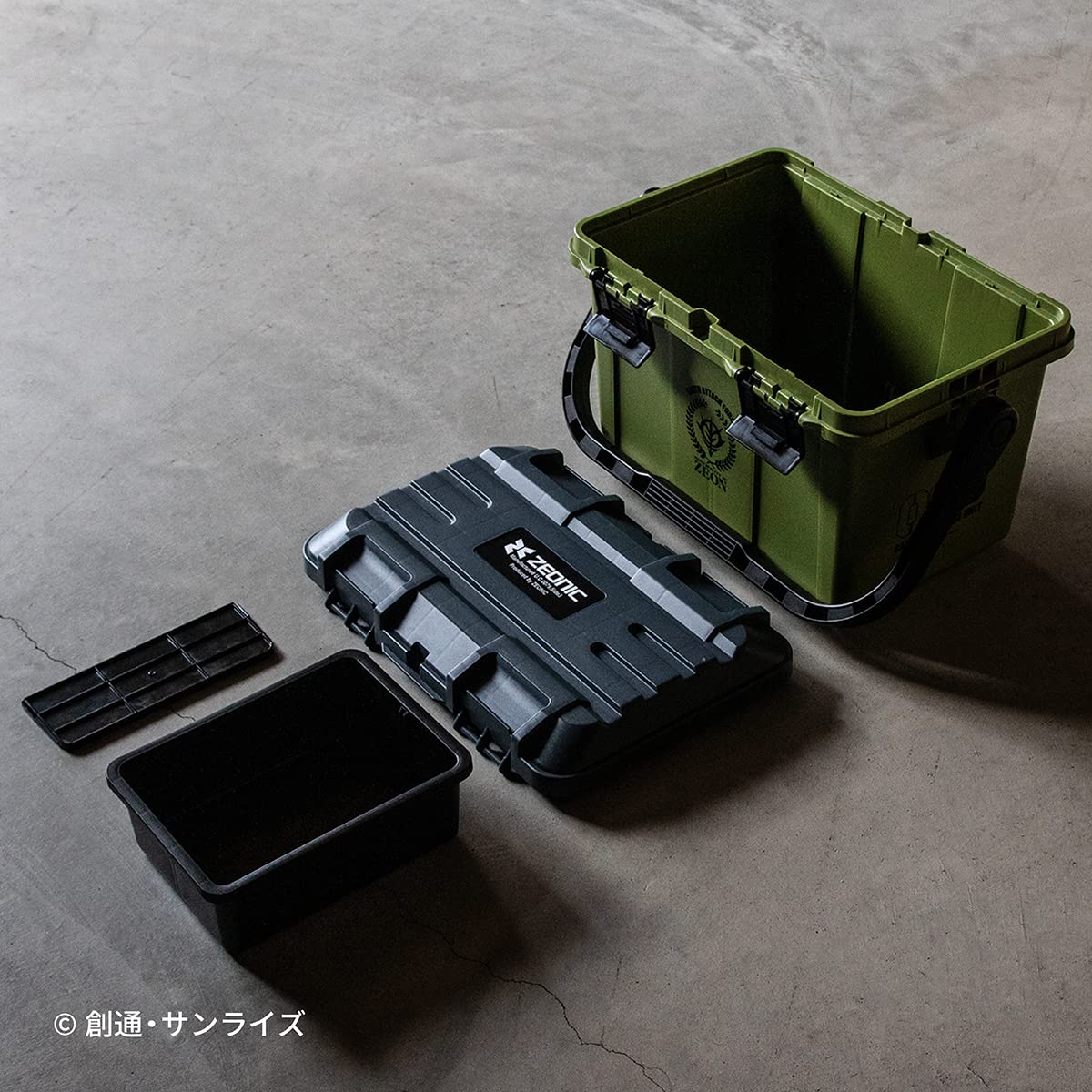 Plex 17L Mobile Suit Gundam Toolbox Zeon Model in Light Green
