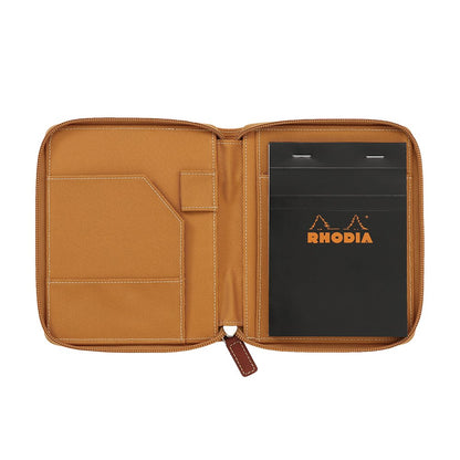 RHODIA Round Zip Notebook Case No.13 Graph Paper Camel