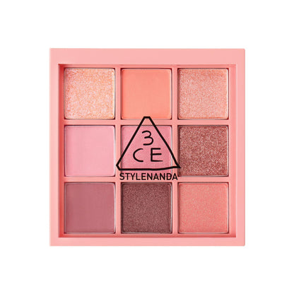 3CE Multi Eye Color Palette Beach Muse 9 Shades Pink Eyeshadow