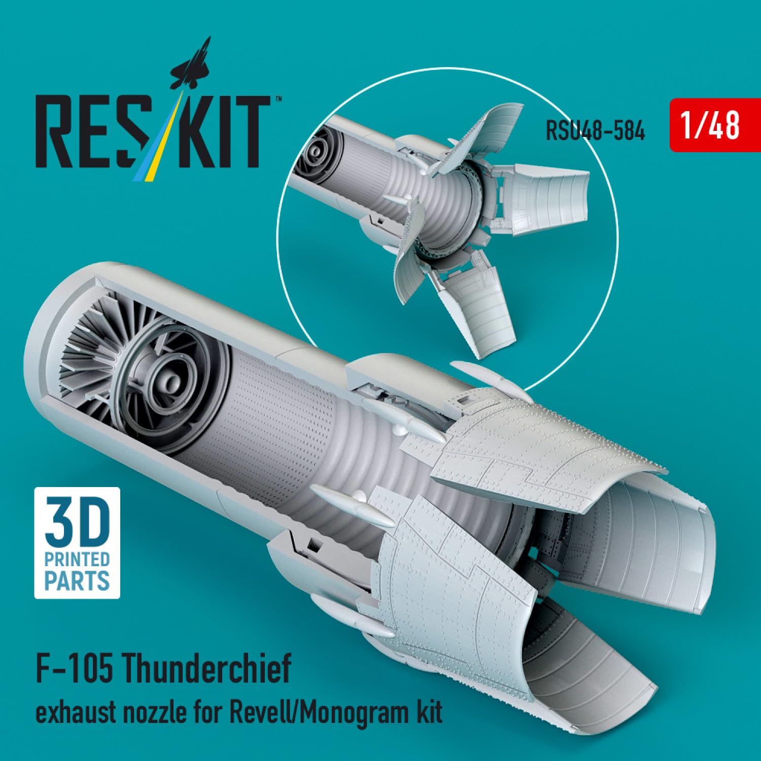 Reskit 1/48 F-105 Thunderchief Afterburner Parts for Model Kits