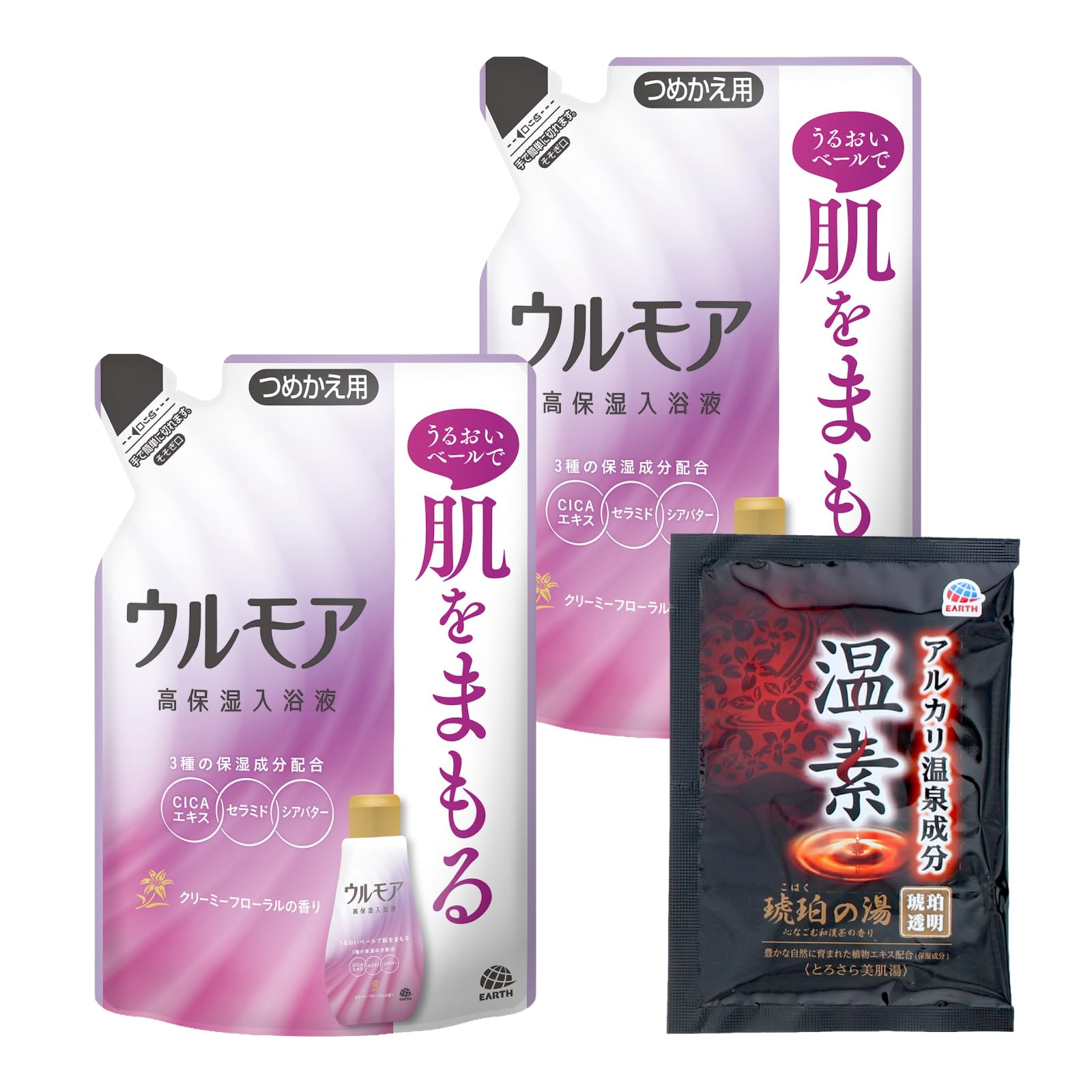 Urumoa Creamy Floral Bath Soak 480ml Refill Pack