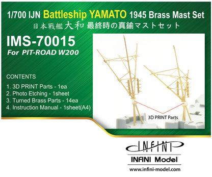 Infini Model 1/700 Scale Model Parts Set for Japanese Navy Yamato