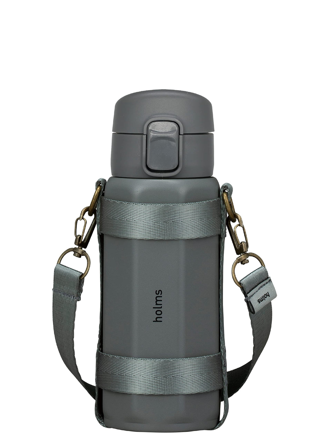 CB JAPAN holms Octa One-Touch Bottle, Gray 340ml with Holder