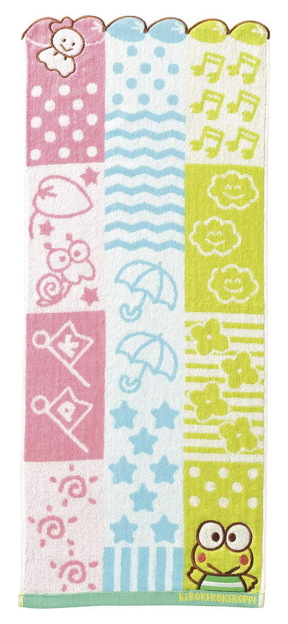 Marushin Face Towel Sanrio Kerokerokeroppi 34x80cm 100% Cotton