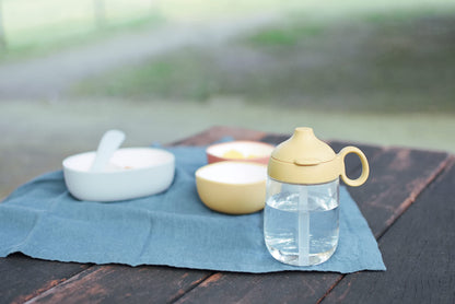 KINTO BONBO Straw Mug 260ml Orange for Kids Dishwasher Safe