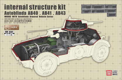 Lanmo Model 1/35 Interior Set for Italian Outbrinda AB40/41/43 Scale Model
