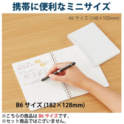 KOKUYO Soft Ring Notebook Clear B6 with Dot Grid 80 Sheets