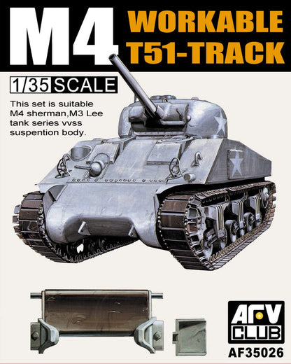 AFV Club 1/35 Scale M4/M3 Tank T51 Type Movable Tracks