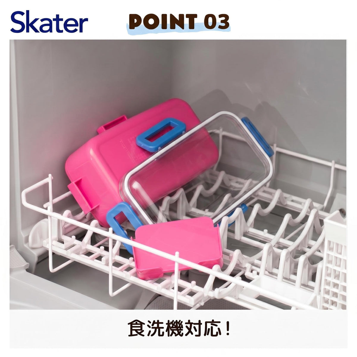 Skater Bento Box 530ml Leak-Resistant Lunch Box for Women