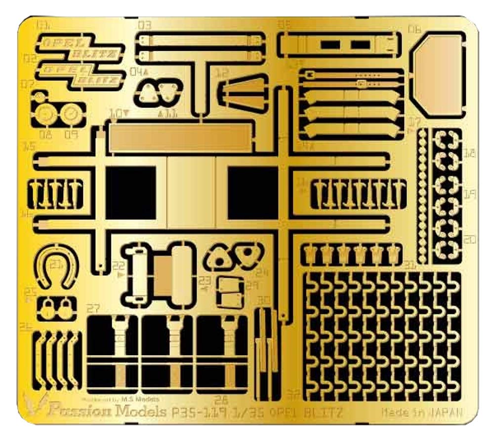 Passion Models 1/35 Scale Cargo Truck Etching Set for Model Kits