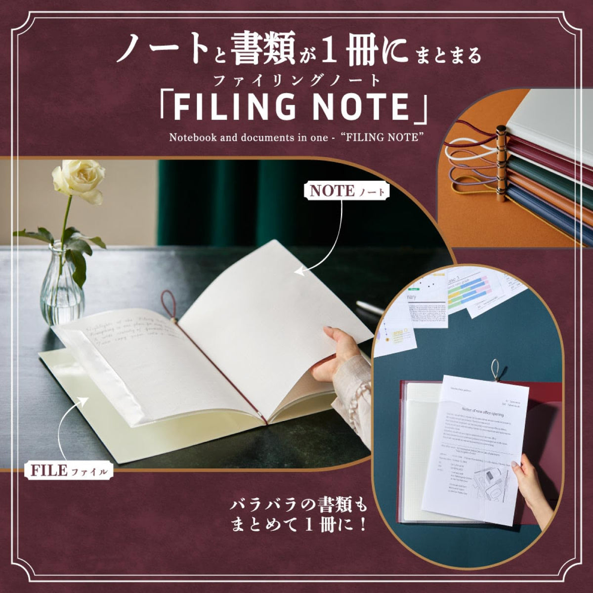 Kingjim Filing Notebook A5 Navy for A4 Paper