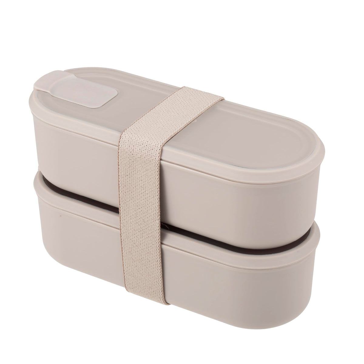 CB JAPAN Two-Tiered Bento Box 640ml Beige for Easy Lunch Packing