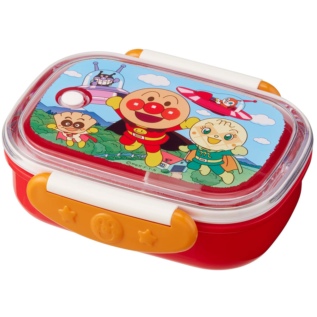 LEC Anpanman Antibacterial Bento Box with Lock 280mL Red