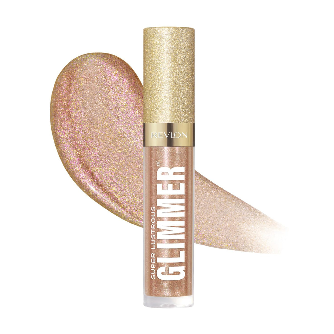 REVLON Super Lustrous Glimmer Gloss 004 Happy Hour Gold Beige 3.8mL