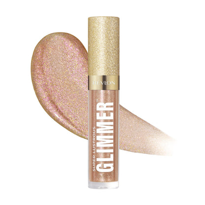 REVLON Super Lustrous Glimmer Gloss 004 Happy Hour Gold Beige 3.8mL