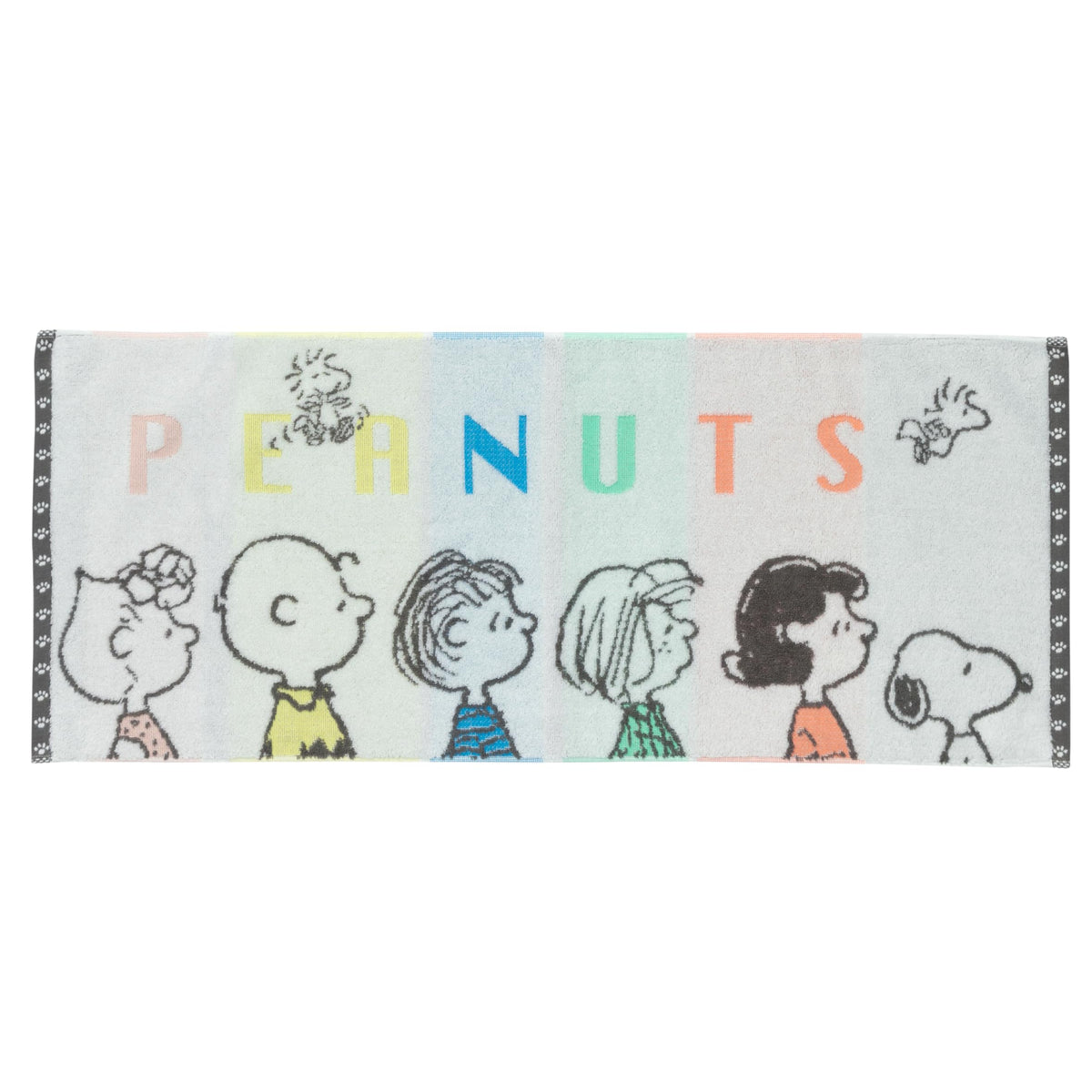 Nishikawa Snoopy Face Towel 34X80cm Lightweight and Absorbent Cotton