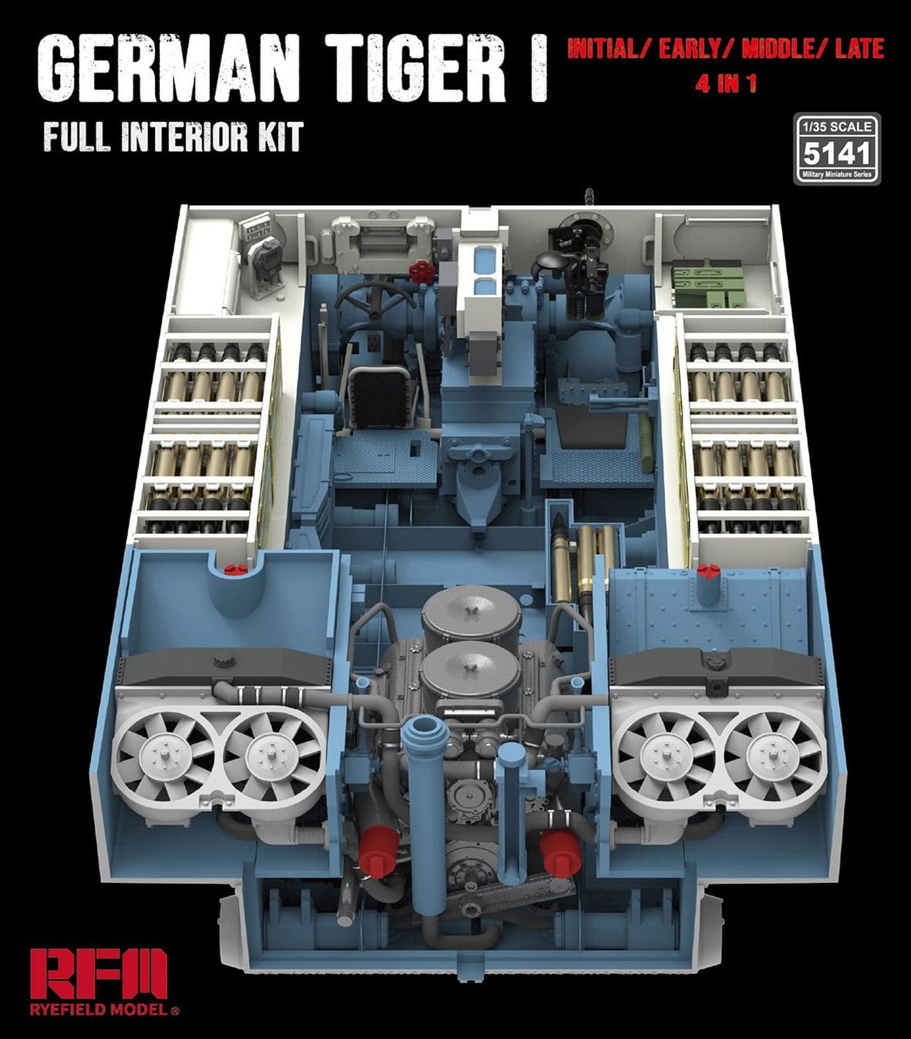 Rye Field Model 1/35 Tiger I Full Interior Kit for Scale Model Enthusiasts