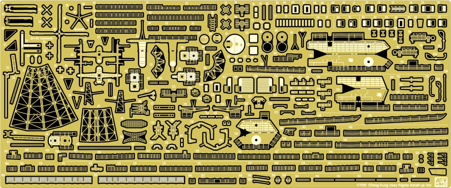 AFV Club 1/700 Success Class Frigate Detail-Up Etching Parts Set