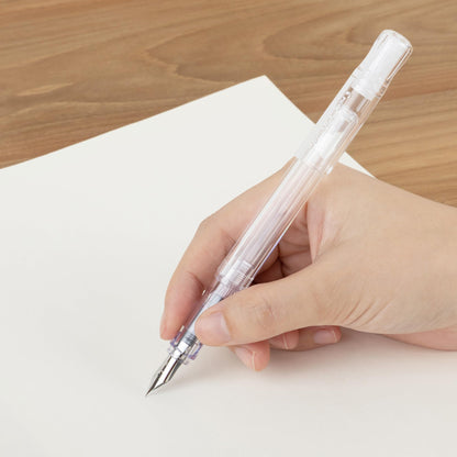 PILOT Kakuno Fountain Pen Transparent Medium Nib for Smooth Writing