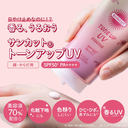 Sunkat UV Essence Rose Pink SPF50+ for Japanese Skincare