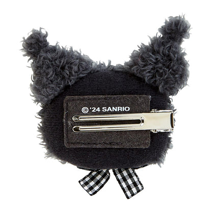 SANRIO Face-Shaped Hair Clip Featuring Kuromi