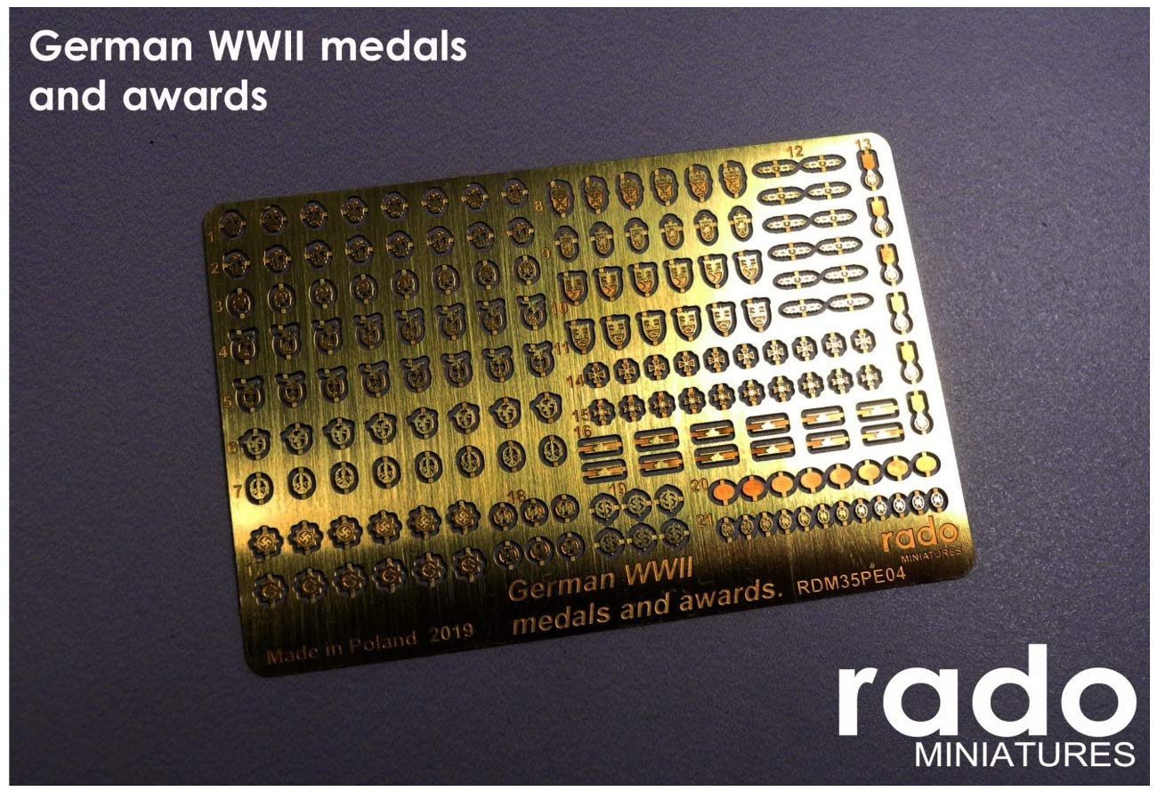 Radminiature 1/35 German Military Medals and Decorations Etched Parts Set