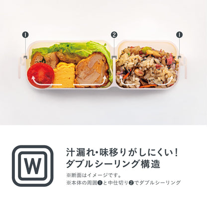 CB JAPAN Bento Box with Dome Lid 600ml for Easy Serving