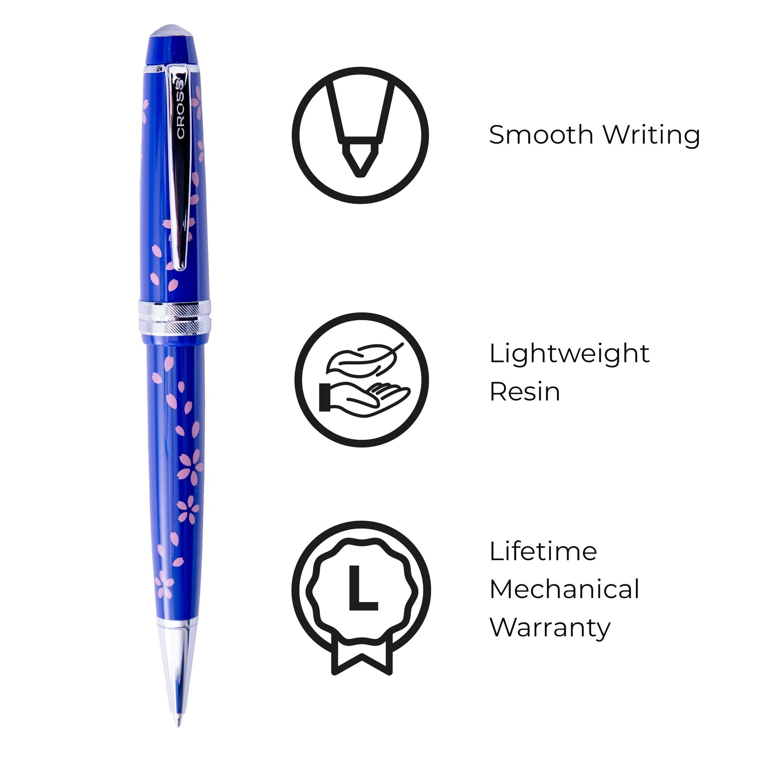 CROSS Bailey Light Ballpoint Pen Sakura Collection Blue Limited Edition
