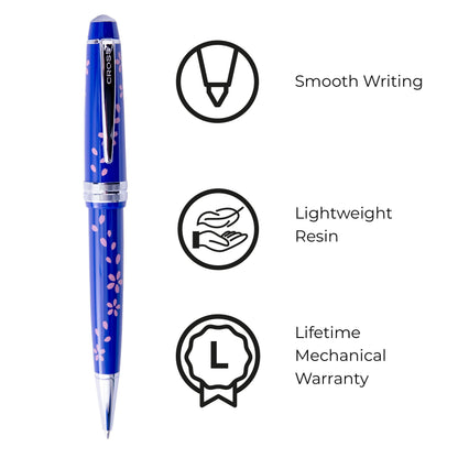 CROSS Bailey Light Ballpoint Pen Sakura Collection Blue Limited Edition