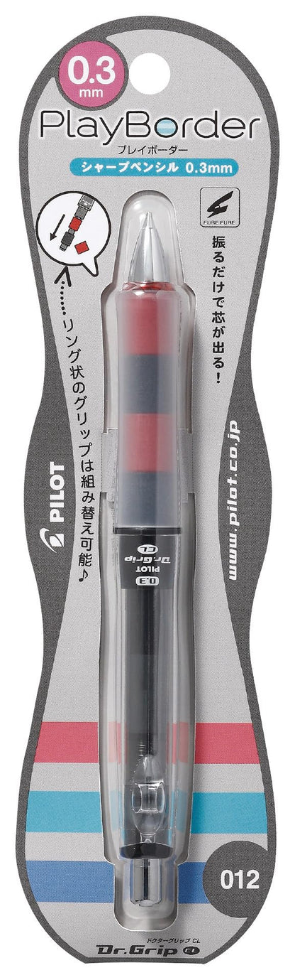PILOT Dr. Grip CL Play Border Mechanical Pencil 0.3mm Black and Red