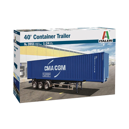PLATZ 1/24 Scale Container Trailer Model Kit for Collectors