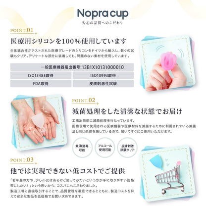 Nopra Cup Menstrual Cup Ball Shape Small Size in Sun Green