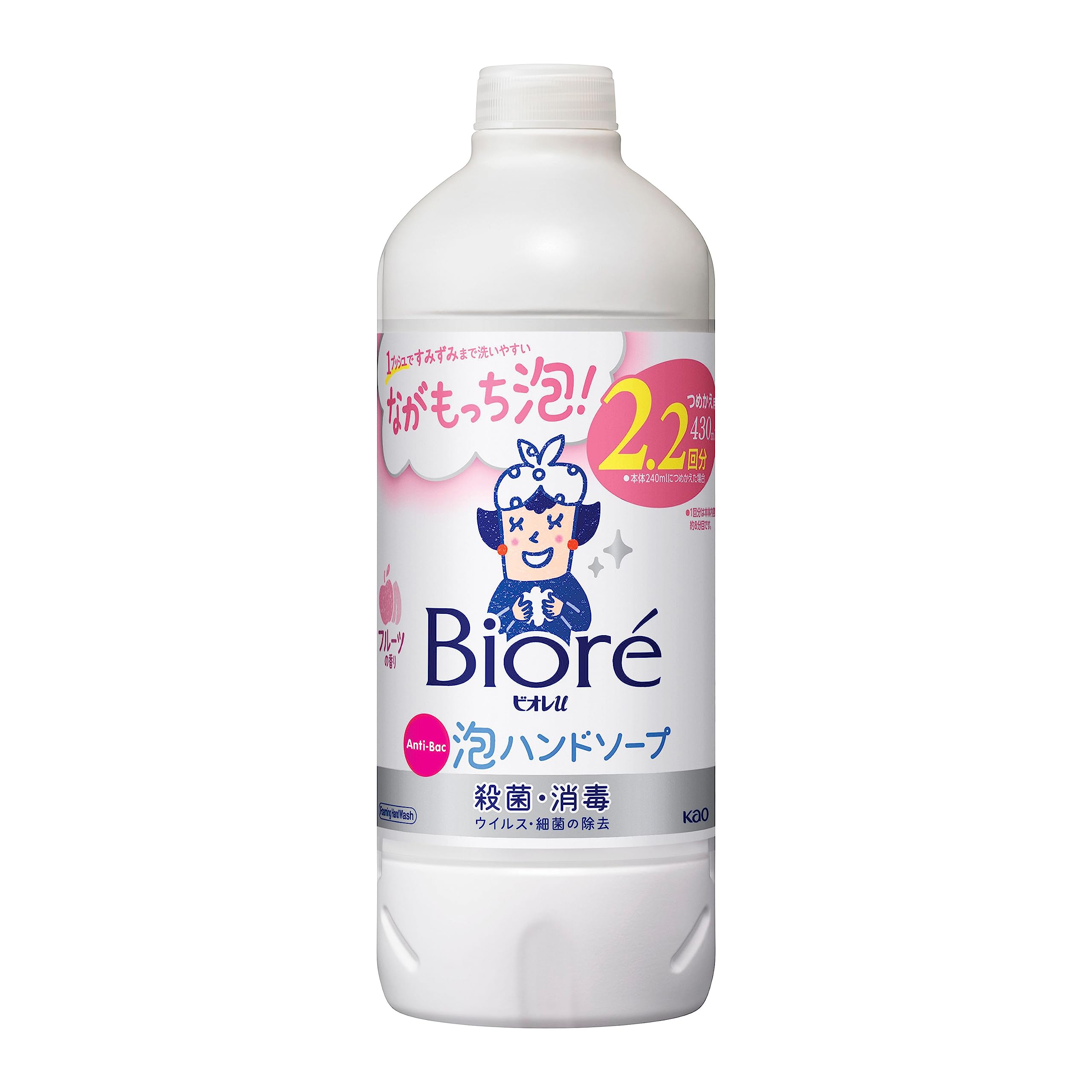 Bioré Foaming Hand Soap Fruits Refill 430ml