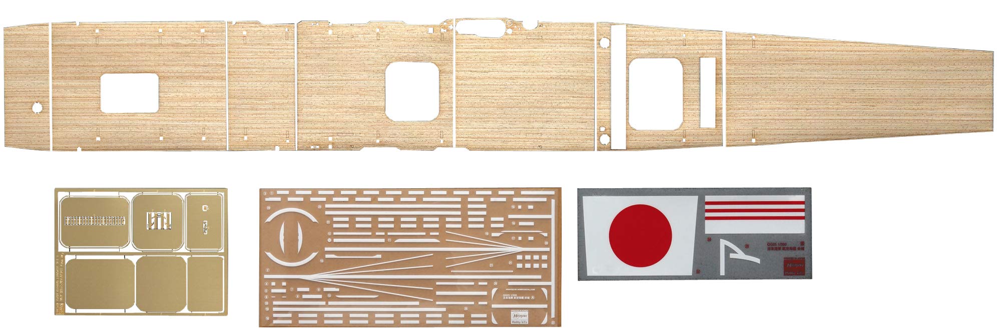Hasegawa 1/350 Japanese Navy Aircraft Carrier Akagi Wooden Deck Parts