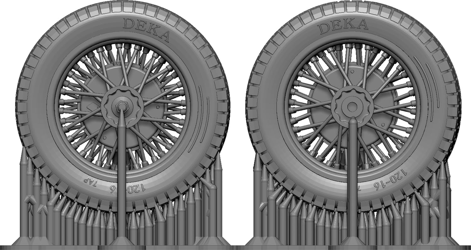 BSK Model 1/35 German Zundapp KS750 Motorcycle Wheel Set