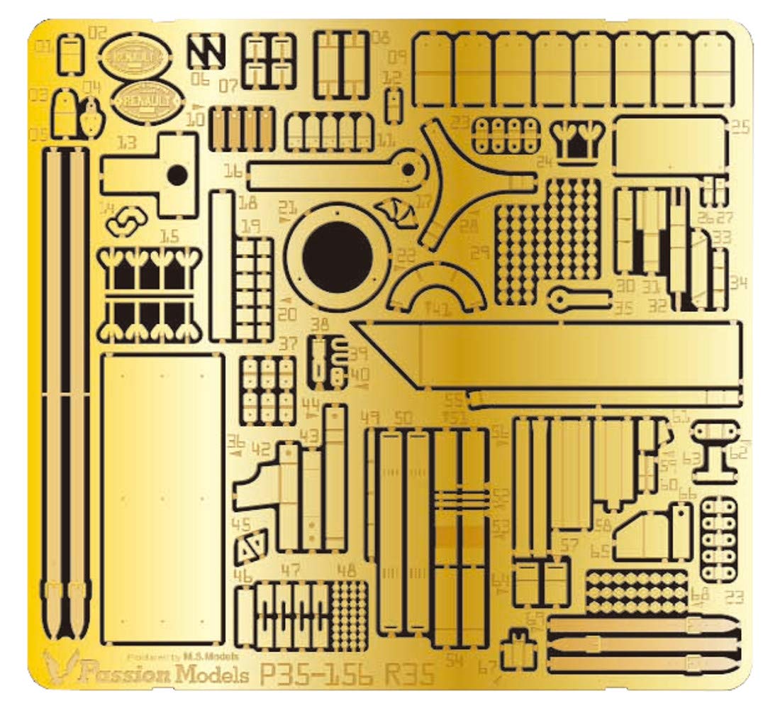 Passion Models 1/35 French Light Tank R35 Etching Set for Model Kits