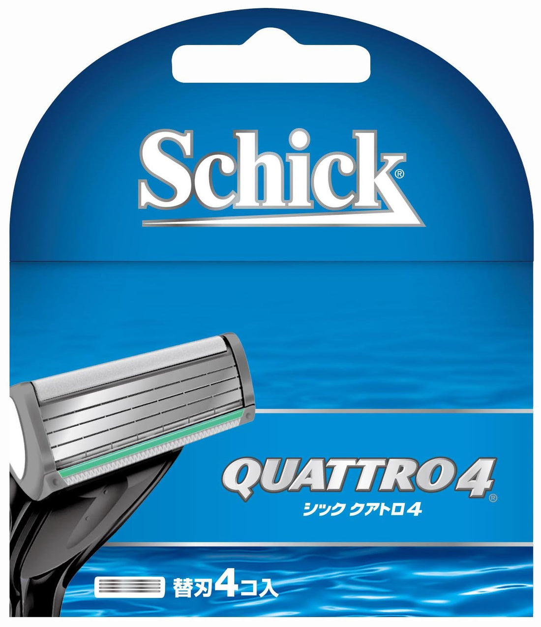Schick Quattro 4 Blade Razor Refill Cartridges 4 Count